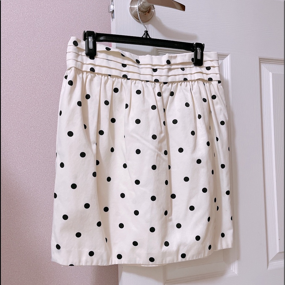 [CLUB MONACO] HIGH-WAISTED DOTTED MIDI SKIRT